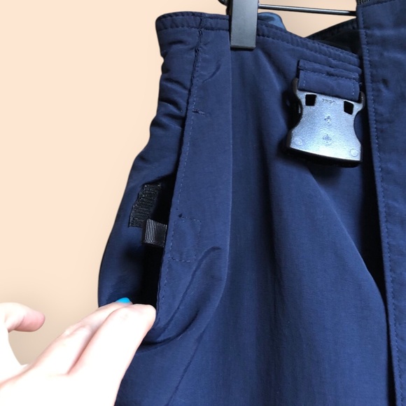 Vintage 90s Lands End Suspender Style Ski Snow Pants Navy Boys Large (14-16) - Picture 11 of 15